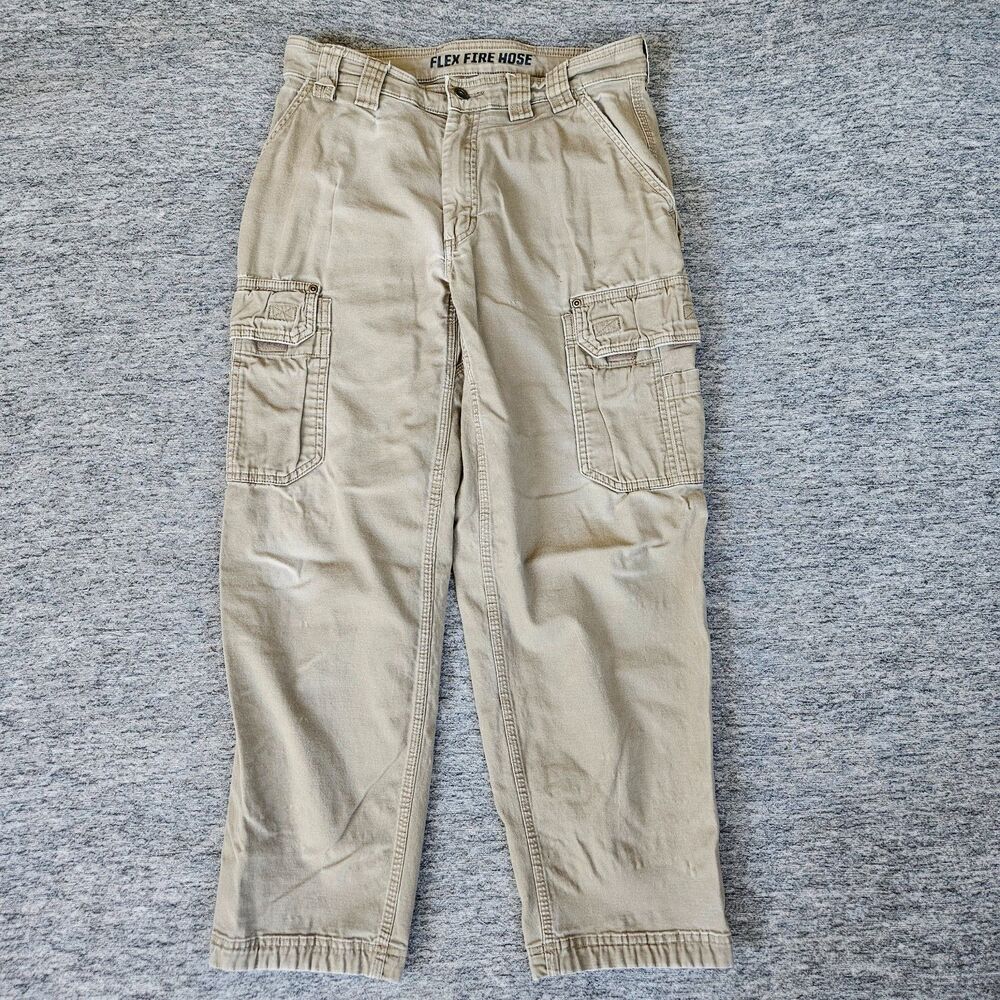 Duluth Trading Flex Fire Hose Cargo Pants Men’s Size 32x29 Brown Relaxed Fit